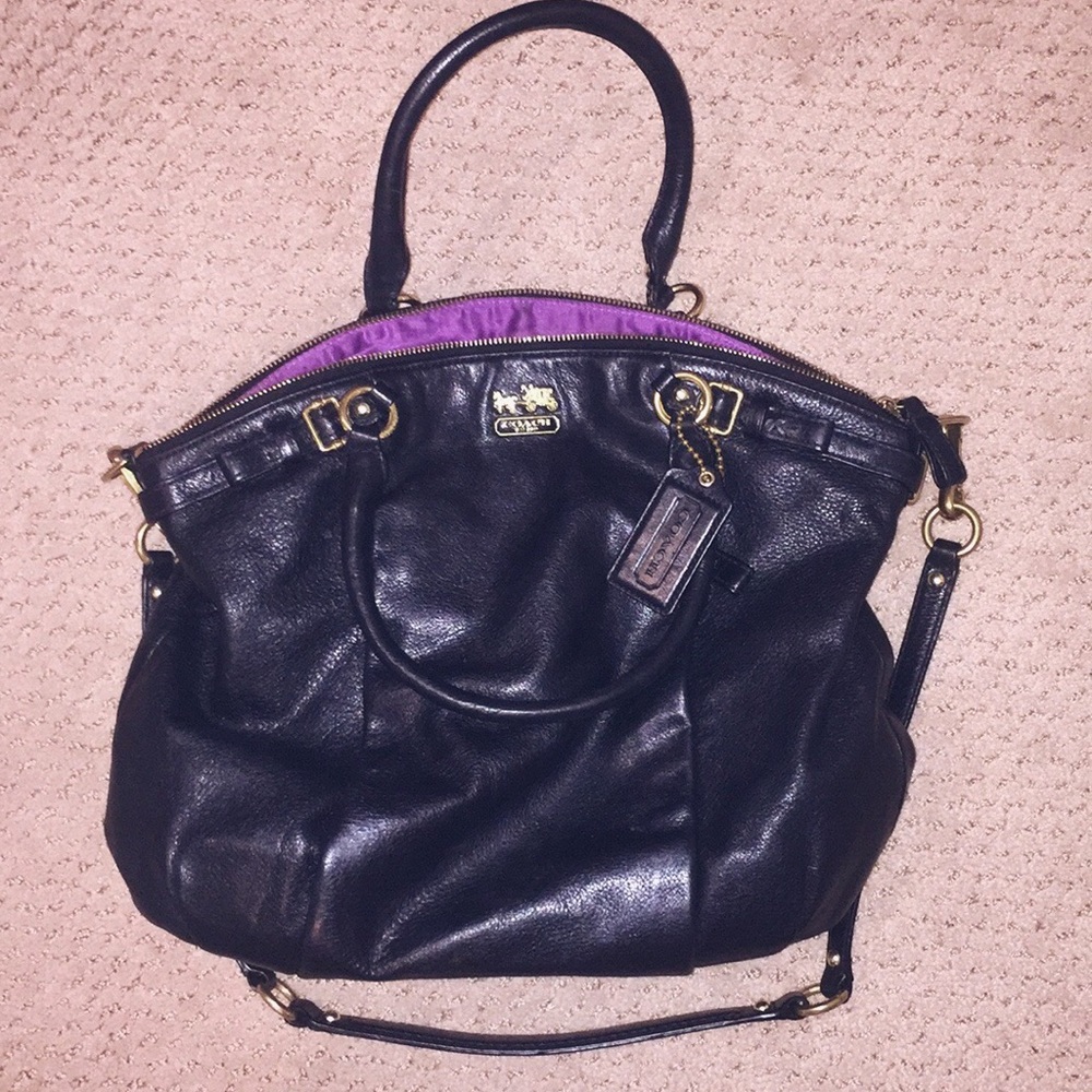 Black Leather Coach Purse